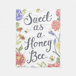 Sweet as a Honey Bee Fleece Blanket