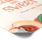 Sweet as a Peach Baby Shower Baby sind Sweet Sign Poster (Ecke)
