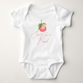 Sweet as a Peach Baby Shower Baby Strampler (Vorderseite)