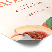 Sweet as a Peach Baby Shower Begrüßungszeichen Poster (Ecke)