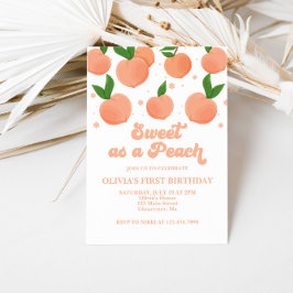 Sweet as a Peach Birthday Einladung