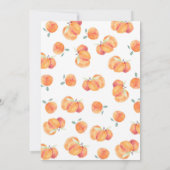 Sweet as a Peach Birthday Einladung (Rückseite)