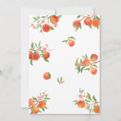 Sweet as a Peach Birthday Einladung (Rückseite)
