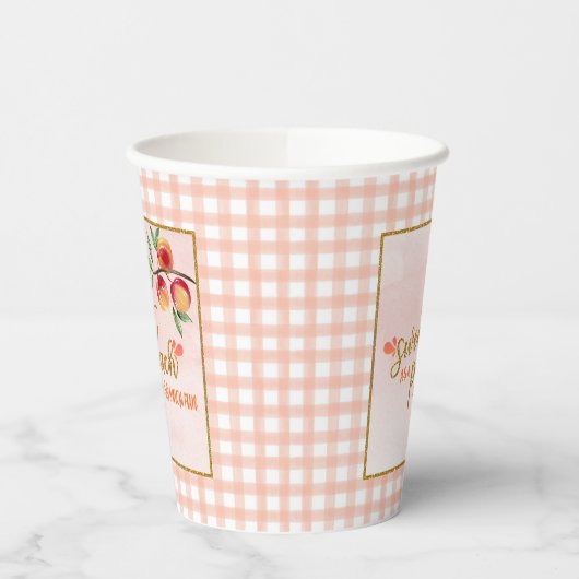 Sweet as a Peach Birthday Paper Cups Pappbecher (Links)