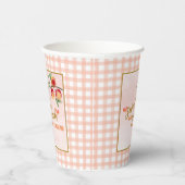 Sweet as a Peach Birthday Paper Cups Pappbecher (Rechts)