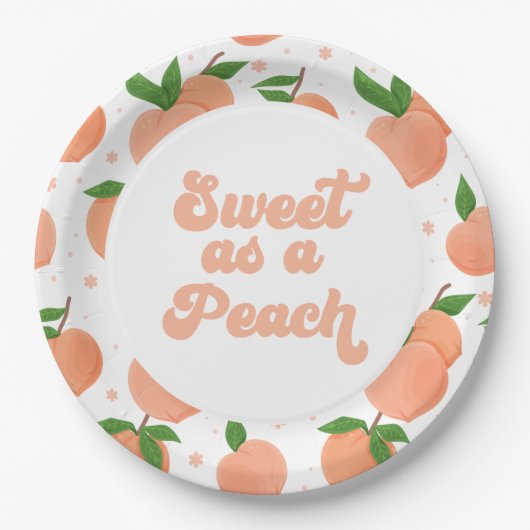 Sweet as a Peach Birthday Paper Teller (Vorderseite)