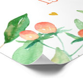 Sweet as a Peach Birthday Party Begrüßungszeichen Poster (Ecke)