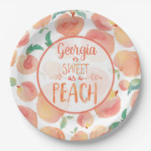 Sweet as a Peach Birthday Party Teller (Vorderseite)