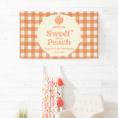 Sweet As A Peach Fruit Pink Orange Birthday Party Banner (Insitu)