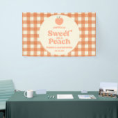 Sweet As A Peach Fruit Pink Orange Birthday Party Banner (Messeveranstaltung)
