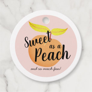 Sweet as a Peach Girl Birthday Danke Geschenkanhänger