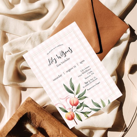 Sweet as a Peach Girl Einladung zum Geburtstag