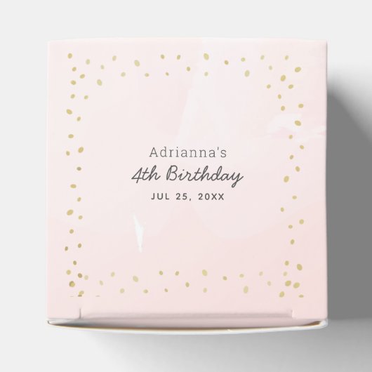 Sweet as a Peach Girl Pink Birthday Geschenkschachtel (Oben)