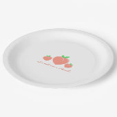 Sweet as a Peach Girly Birthday Pappteller (Schrägansicht)