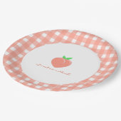 Sweet as a Peach Girly Birthday Pappteller (Schrägansicht)