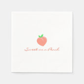Sweet as a Peach Girly Birthday Serviette (Vorderseite)