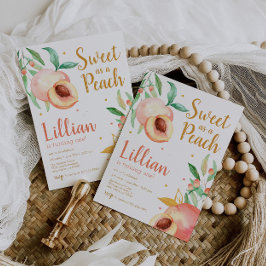 Sweet as a Peach Greenerity Birthday Einladung