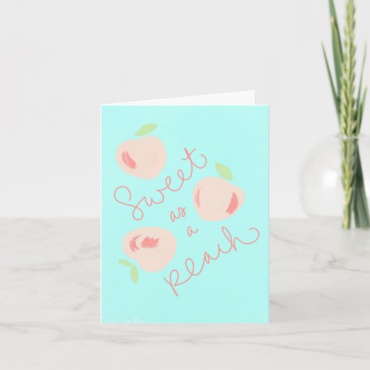 Sweet as a Peach Greeting Card Karte (Vorderseite)