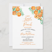 Sweet as a Peach ist auf dem Weg Babydusche Einladung (Vorderseite)