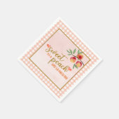 Sweet as a Peach Napkin - Gingham (P) Serviette (Ecke)