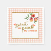 Sweet as a Peach Napkin - Gingham (W) Serviette (Vorderseite)