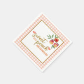 Sweet as a Peach Napkin - Gingham (W) Serviette (Ecke)