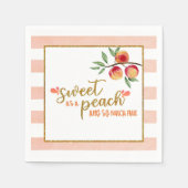 Sweet as a Peach Napkin - Stripes (W) Serviette (Vorderseite)
