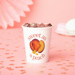 Sweet as a Peach Paches 16 16 16 Geburtstag Pappbecher