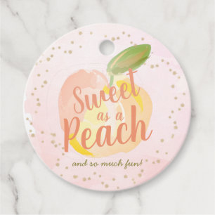 Sweet as a Peach Watercolor Geburtstag Vielen Dank Geschenkanhänger