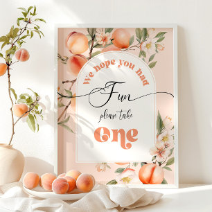 Sweet as a peach Wir hoffen, dass Sie zum Geburtst Poster