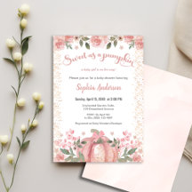 Sweet as a Pumpkin Floral Girl Shower