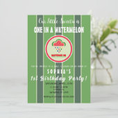 Sweet as a Watermelon - First Birthday Invitation Einladung (Stehend Vorderseite)