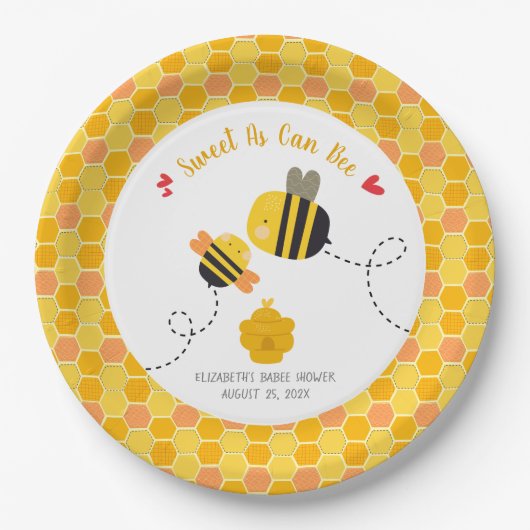 Sweet as can be als Niedliche Kawaii Baby Dusche Pappteller (Vorderseite)