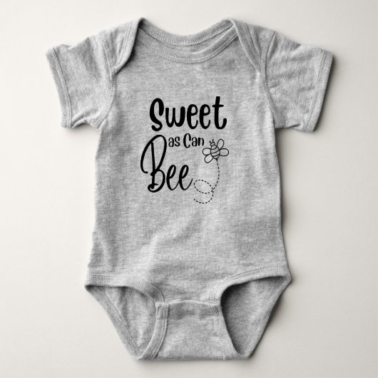 Sweet as can be niedlich Honey Bee Baby Geschenk B Baby Strampler (Vorderseite)