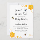 Sweet as Can Beat Budget Baby Dusche Einladung (Vorderseite)