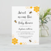 Sweet as Can Beat Budget Baby Dusche Einladung (Stehend Vorderseite)