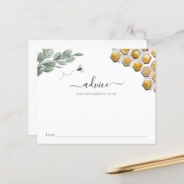 Sweet as Can Bee Baby Advice for the Elents to be (Vorderseite/Rückseite Beispiel)