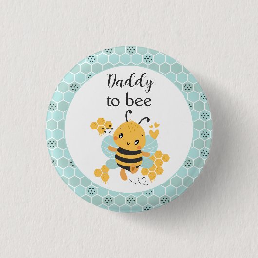 Sweet as Can Bee Baby Boy Baby Shower Button (Vorderseite)
