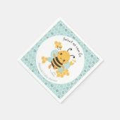 Sweet as Can Bee Baby Boy Baby Shower Serviette (Ecke)