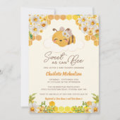 Sweet as Can Bee Baby Dusche Blumenwabe Einladung (Vorderseite)