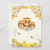 Sweet as Can Bee Baby Dusche Blumenwabe Einladung (Rückseite)