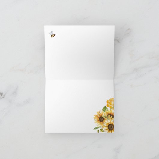 Sweet as Can Bee Baby Dusche Danke Karte (Innenseite)