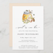 Sweet as Can Bee Baby Dusche Einladung