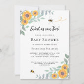 Sweet as Can Bee Baby Dusche Einladung (Vorderseite)