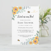 Sweet as Can Bee Baby Dusche Einladung (Stehend Vorderseite)