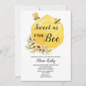 Sweet as Can bee Baby Dusche Einladung (Vorderseite)