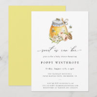 Sweet as Can Bee Baby Dusche Einladung
