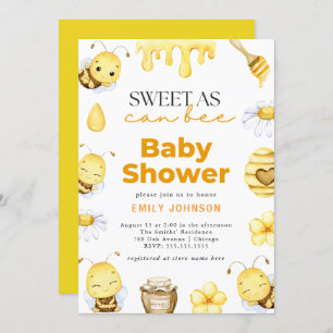 Sweet as Can Bee Baby Dusche Einladung