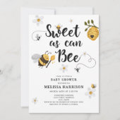 Sweet as Can Bee Baby Dusche Einladung (Vorderseite)