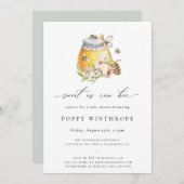 Sweet as Can Bee Baby Dusche Einladung (Vorne/Hinten)